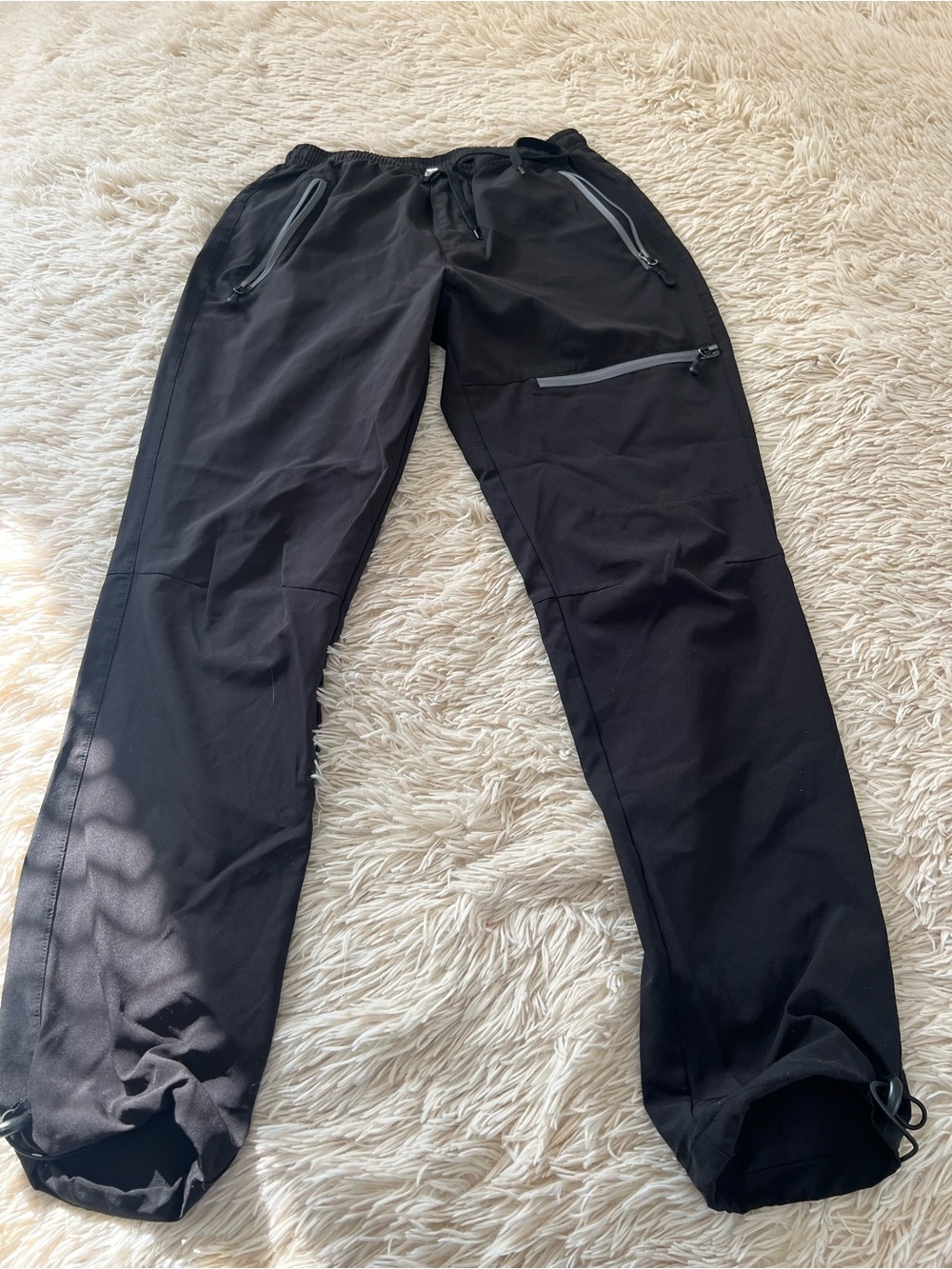 Men's Black Performance Track Pants - Lightweight Activewear